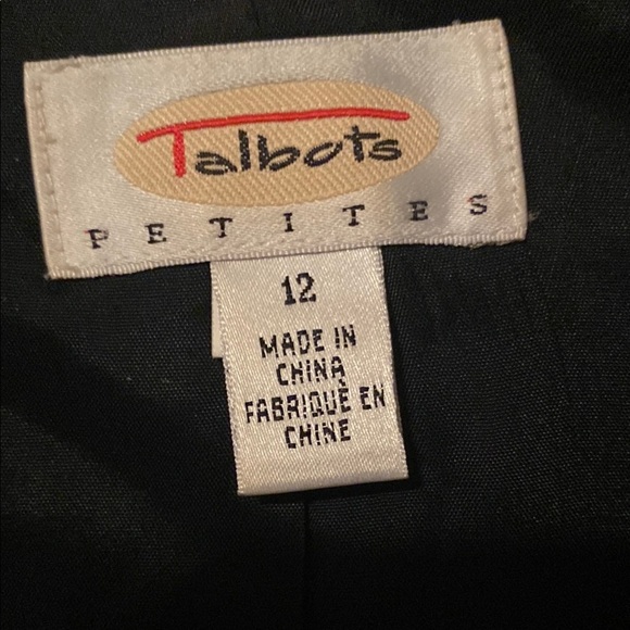 Talbots Black Dress and Structured Blazer with Notched Lapel Size 12 Petite - Picture 5 of 10